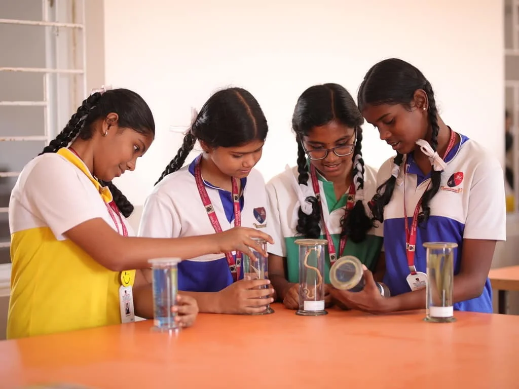 MVM students conducting a science experiment